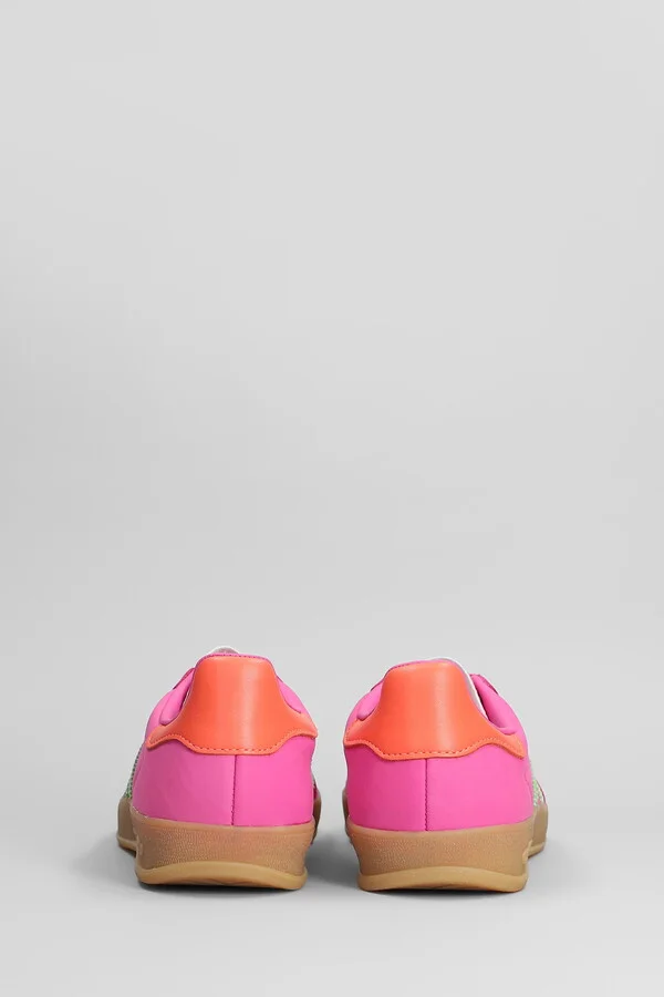 Gazelle Indoor Sneakers In Fuxia Leather - Image 4