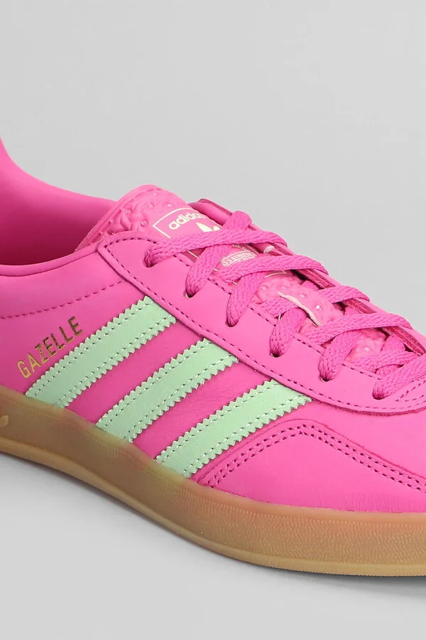 Gazelle Indoor Sneakers In Fuxia Leather - Image 5
