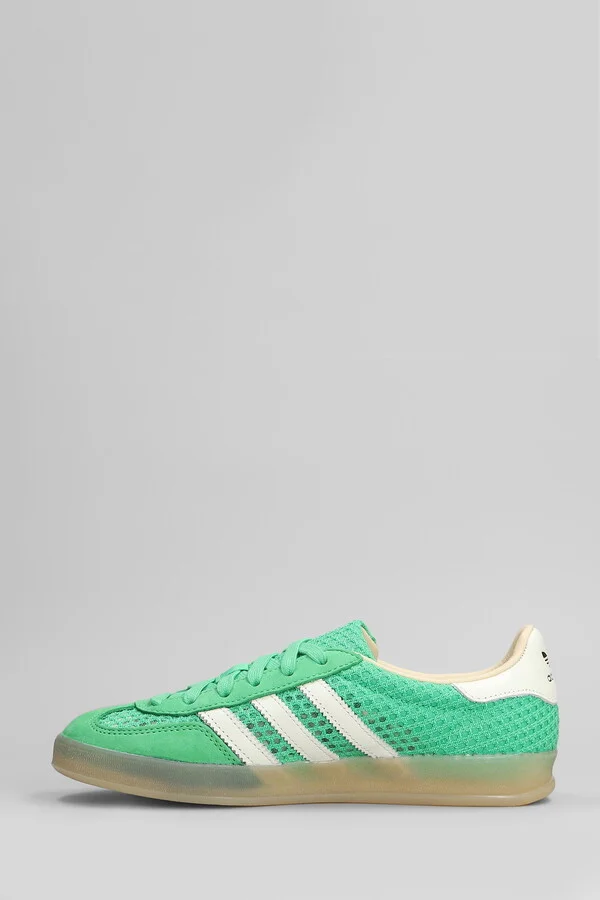 Gazelle Indoor Sneakers In Green Suede And Fabric - Image 3
