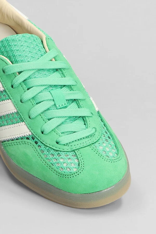 Gazelle Indoor Sneakers In Green Suede And Fabric - Image 5