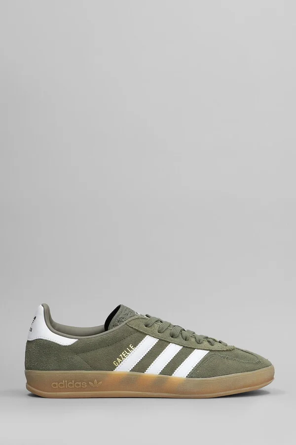 Gazelle Indoor Sneakers In Green Suede