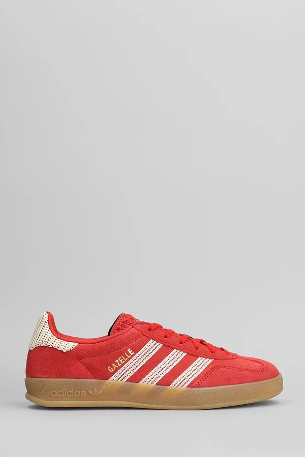 Gazelle Indoor Sneakers In Red Suede