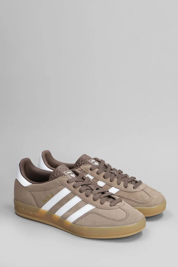 Gazelle Indoor Sneakers In Taupe Suede - Image 2