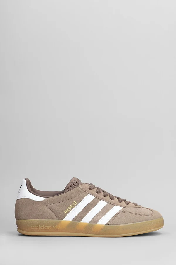 Gazelle Indoor Sneakers In Taupe Suede