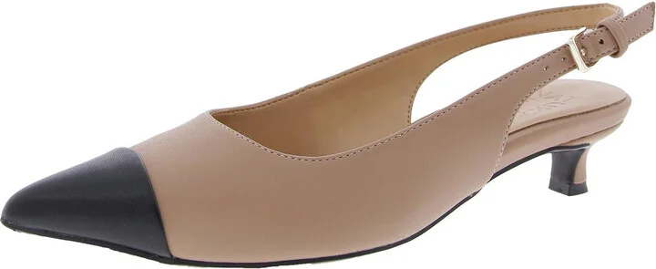 GAZING Womens Adjustable Manmade Slingback Heels