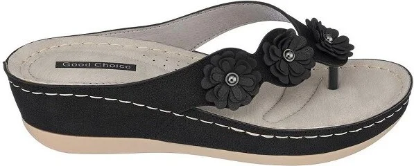 GC Shoes Ammie Blush Flower Comfort Slide Wedge Sandals - Image 3