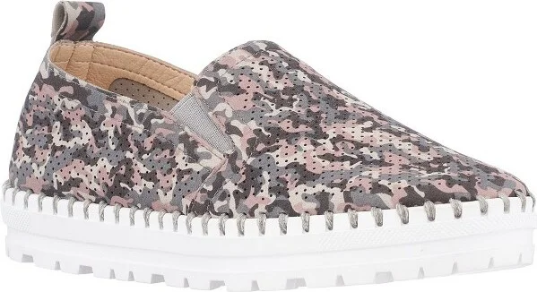 GC Shoes Aroma Grey Camouflage Slip On Platform Sneakers