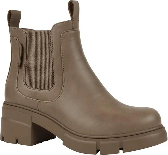 GC Shoes William Taupe Heeled Chelsea Ankle Boots