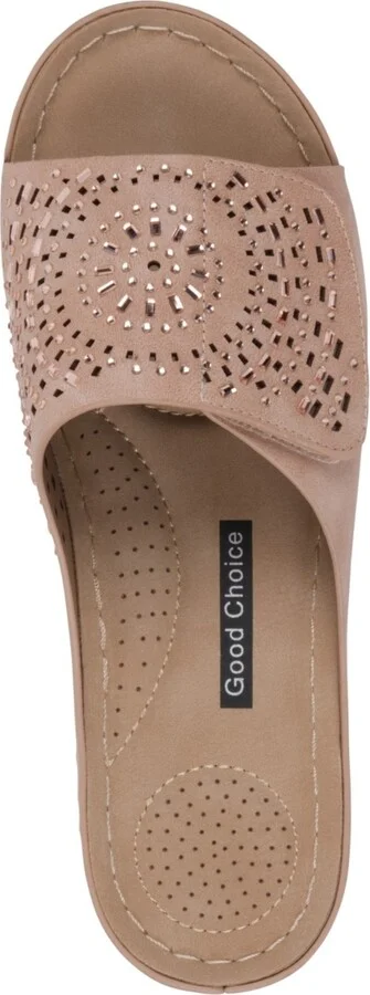 Gc Shoes Women's Adrina Embellished Wedge Sandals - Image 4