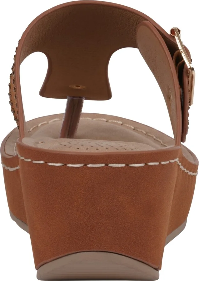 Gc Shoes Women's Alani Embellished Thong Wedge Sandals - Image 3