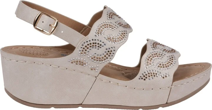 Gc Shoes Women's Alexia Embellished Wedge Sandals - Image 2