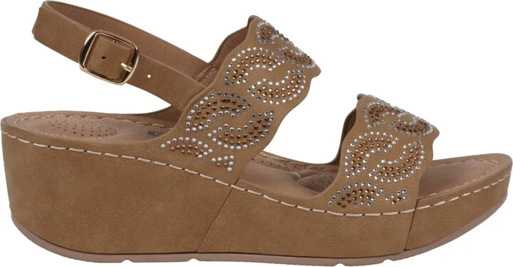 Gc Shoes Women's Alexia Embellished Wedge Sandals - Image 6