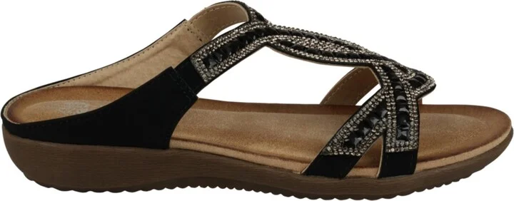 Gc Shoes Women's Alora Embellished Slide Flat Sandals - Image 6
