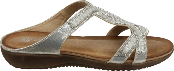 Gc Shoes Women's Alora Embellished Slide Flat Sandals - Image 10