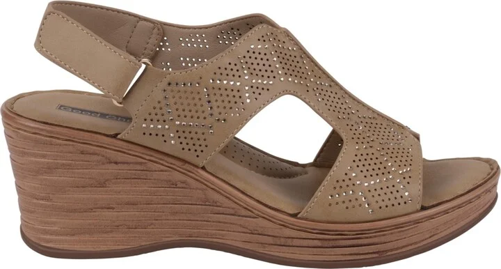 Gc Shoes Women's Amara Embellished Slingback Wedge Sandals - Image 2