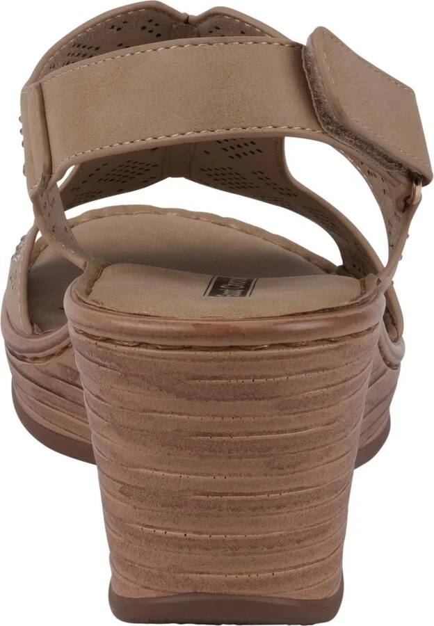 Gc Shoes Women's Amara Embellished Slingback Wedge Sandals - Image 3