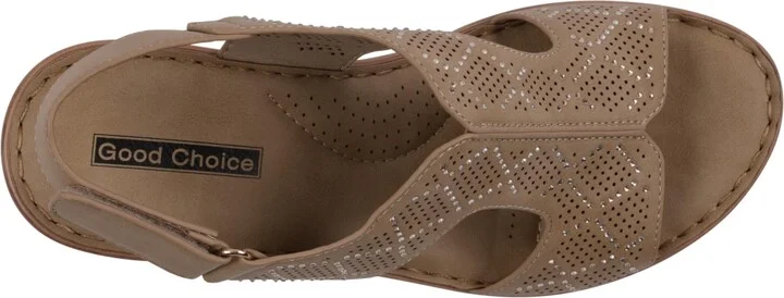 Gc Shoes Women's Amara Embellished Slingback Wedge Sandals - Image 5