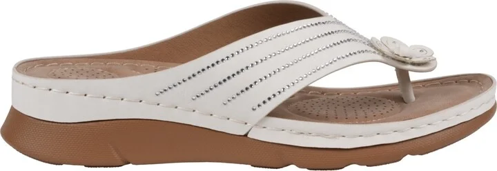 Gc Shoes Women's Amari Flower Thong Flat Sandals - Image 6