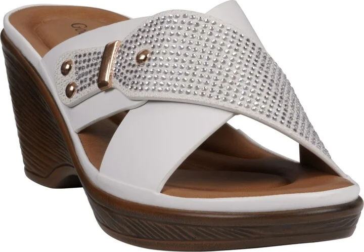 Gc Shoes Women's Ash Crisscross Wedge Sandals