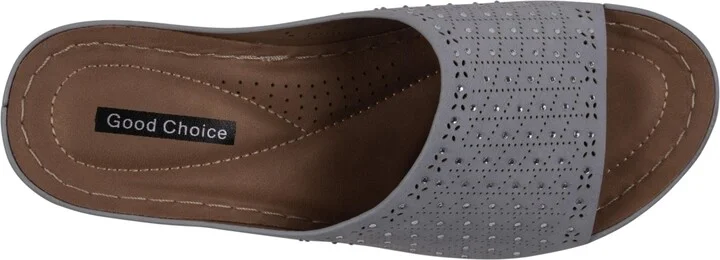 Gc Shoes Women's Atlanta Studded Comfort Wedge Sandals - Image 8