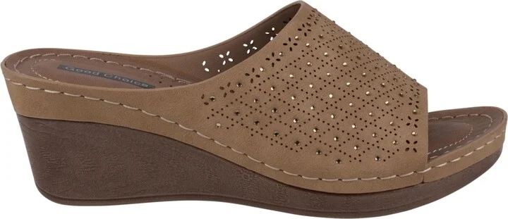 Gc Shoes Women's Atlanta Studded Comfort Wedge Sandals - Image 10
