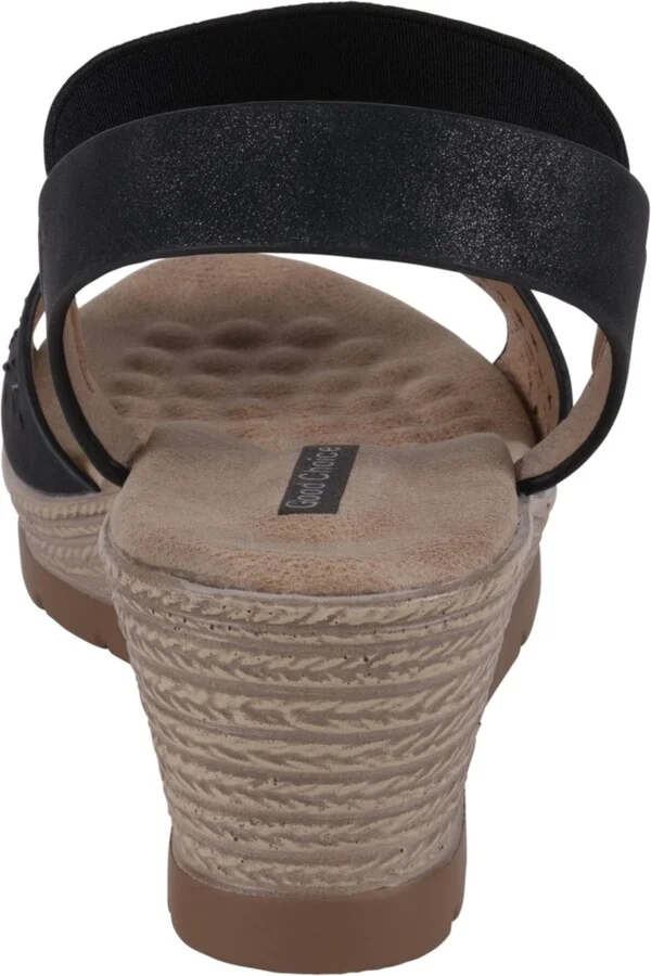 Gc Shoes Women's Bane Embellished Elastic Double Band Wedge Sandals - Image 7