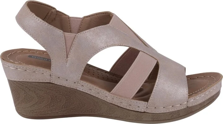 Gc Shoes Women's Banks Cut Out Slingback Wedge Sandals - Image 2