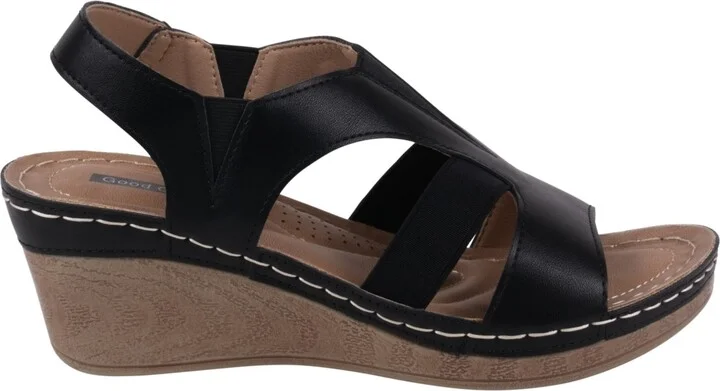 Gc Shoes Women's Banks Cut Out Slingback Wedge Sandals - Image 6
