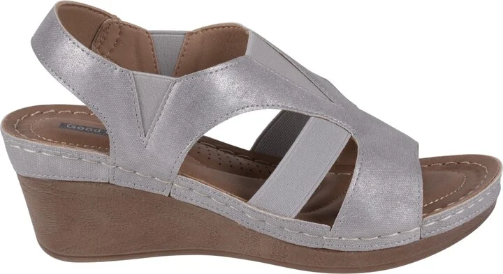 Gc Shoes Women's Banks Cut Out Slingback Wedge Sandals - Image 10