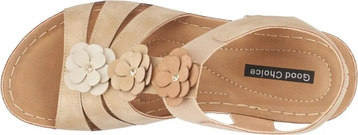 Gc Shoes Women's Beck Flower Detail Wedge Sandals - Image 4