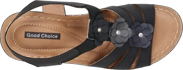 Gc Shoes Women's Beck Flower Detail Wedge Sandals - Image 8
