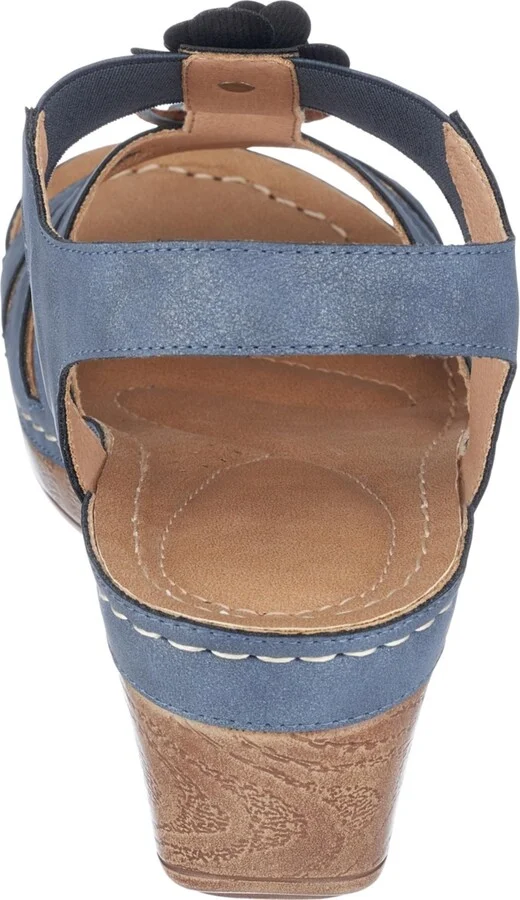 Gc Shoes Women's Beck Flower Detail Wedge Sandals - Image 11