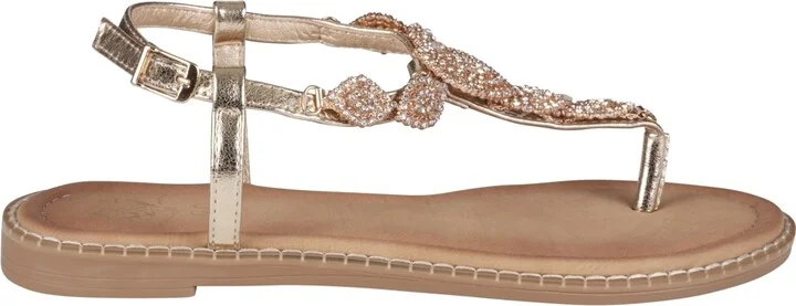 Gc Shoes Women's Cali Embellished T Strap Flat Sandals - Image 2