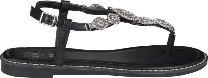 Gc Shoes Women's Cali Embellished T Strap Flat Sandals - Image 10