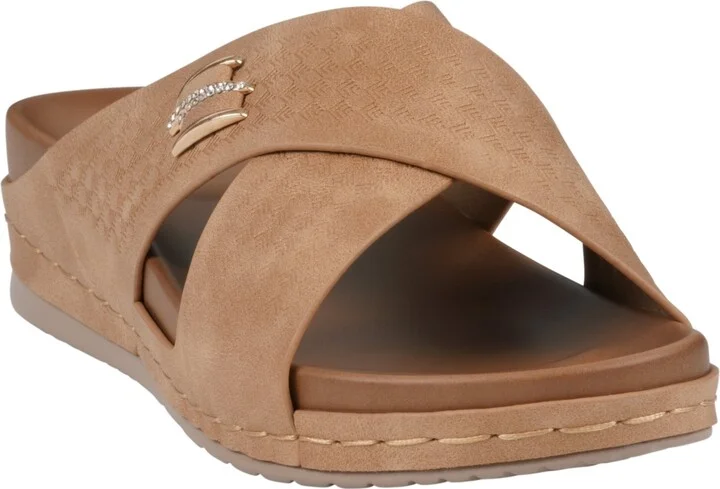 Gc Shoes Women's Carter Slip-On Wedge Sandals
