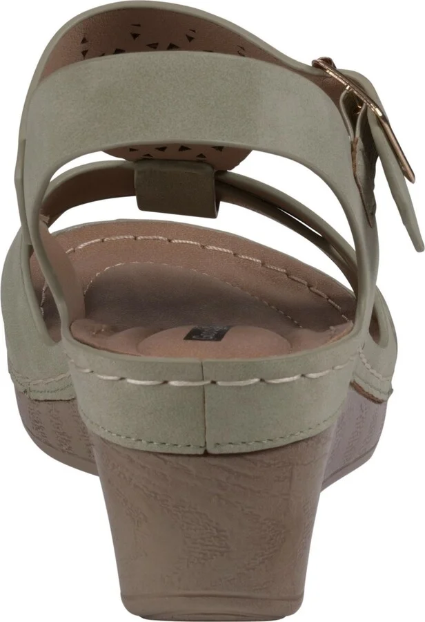 Gc Shoes Women's Cole Embellished T-Strap Slingback Wedge Sandals - Image 3