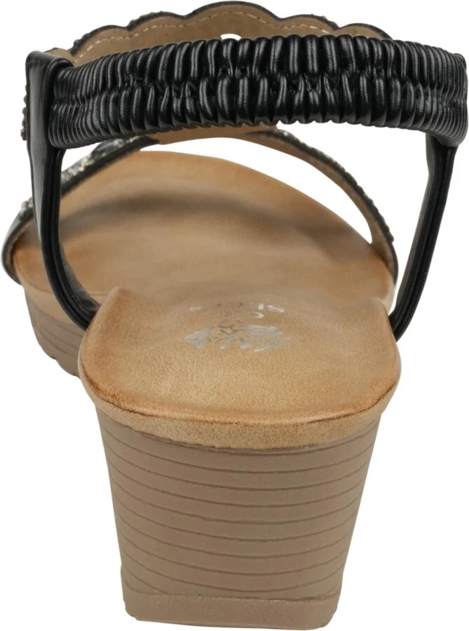 Gc Shoes Women's Damaris Embellished Slingback Wedge Sandals - Image 3