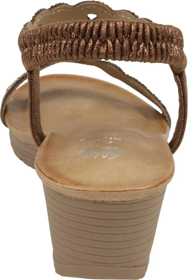 Gc Shoes Women's Damaris Embellished Slingback Wedge Sandals - Image 7