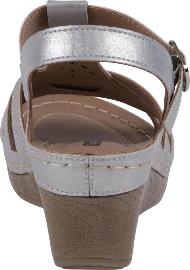 Gc Shoes Women's Darry Perforated T-Strap Slingback Wedge Sandals - Image 11