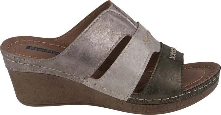 Gc Shoes Women's Delores Triple Band Wedge Sandals - Image 2
