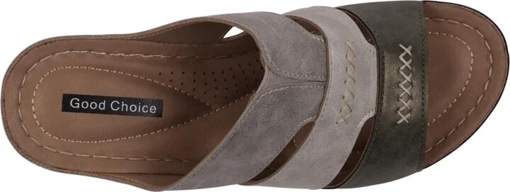 Gc Shoes Women's Delores Triple Band Wedge Sandals - Image 4