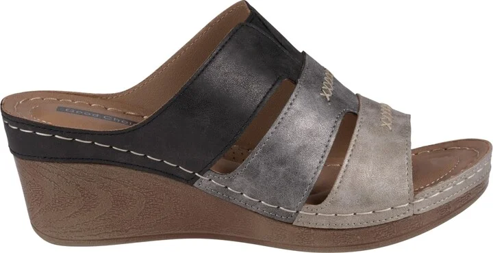 Gc Shoes Women's Delores Triple Band Wedge Sandals - Image 6