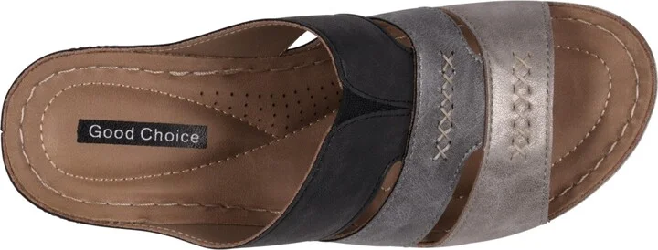 Gc Shoes Women's Delores Triple Band Wedge Sandals - Image 8