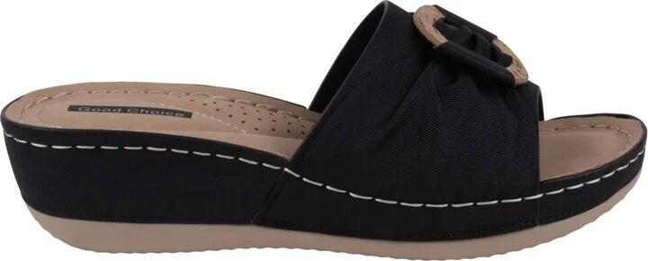 Gc Shoes Women's Ellen Comfort Slip On Wedge Sandals - Image 2