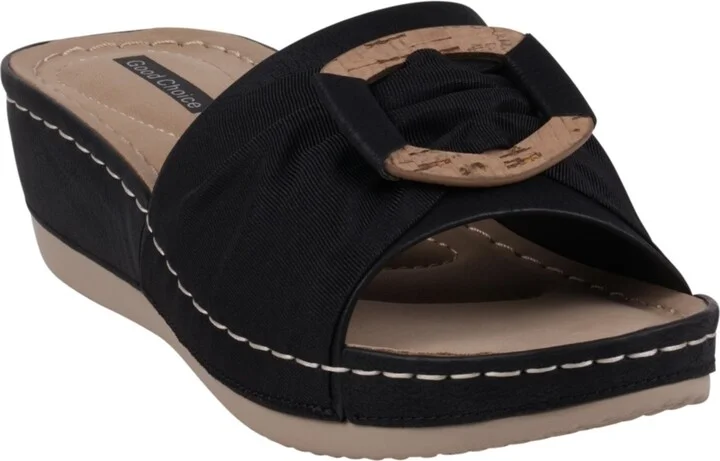 Gc Shoes Women's Ellen Comfort Slip On Wedge Sandals