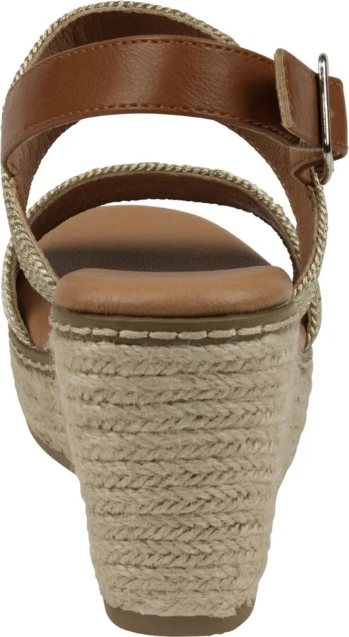 Gc Shoes Women's Ellis Metallic Double Band Slingback Espadrille Wedge Sandals - Image 3