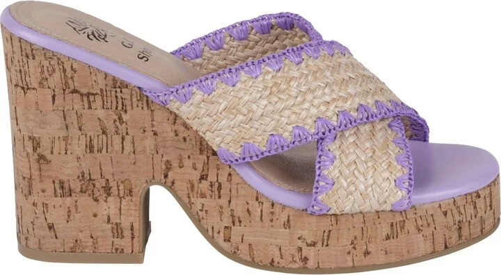 Gc Shoes Women's Elsa Woven Cork Heel Platform Sandals - Image 2