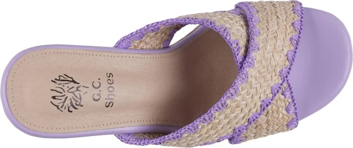 Gc Shoes Women's Elsa Woven Cork Heel Platform Sandals - Image 4