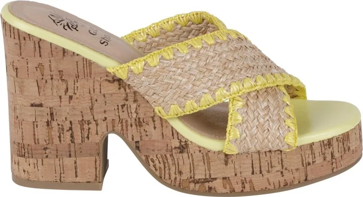 Gc Shoes Women's Elsa Woven Cork Heel Platform Sandals - Image 10