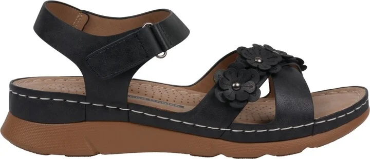 Gc Shoes Women's Faye Floral Strappy Flat Sandals - Image 2